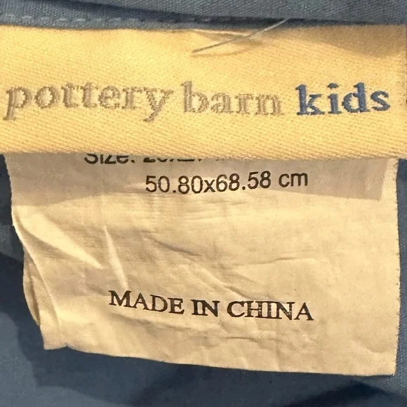 Two pottery barn kids pillow quilted shams, 20”x27”, back of one is sun faded. - Picture 3 of 4